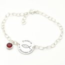 Taufarmband mit Gravur Ichthys Silber Kristall GONAS28
