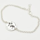 Silberarmband mit Gravur Weltkarte Silberschmuck GONAS31