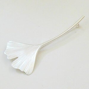 Silberschmuck Ginkgo Brosche BGI901203