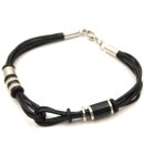 Leder- Edelstahlarmband EGCEM