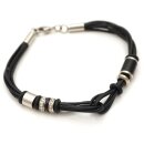 Leder- Edelstahlarmband EGCEM