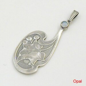 Silberschmuck Jugendstil Anhaenger GOA1SI