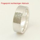 Lasergravur Fingerprint - Titanring Edelstahlring Armband Anhänger und...