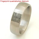 Lasergravur Fingerprint - Titanring Edelstahlring Armband Anhänger und...