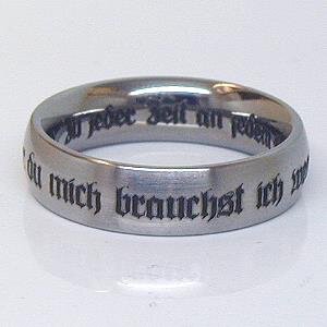 Edelstahlring mit Lasergravur in+out