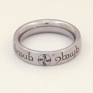 Edelstahlring Lasergravur Text + Symbol