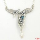 Silberschmuck Jugendstil Kette Blume GOC2SI