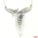 Silberschmuck Jugendstil Kette Blume GOC2SI