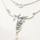 Silberschmuck Jugendstil Kette Blume GOC2SI