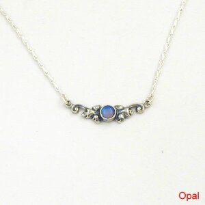 Silberschmuck Jugendstil Kette GOC9SI