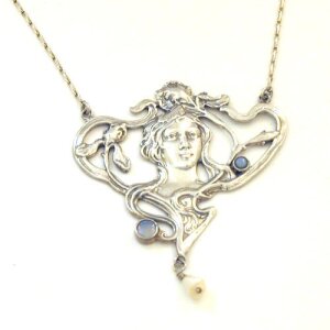 Silberschmuck Jugendstil Kette GOC1SI