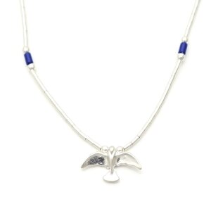 Indianerschmuck Liquidsilber Kette ETS0940Lapis