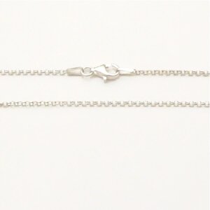 Silber Erbskette mit Karabinerverschluß